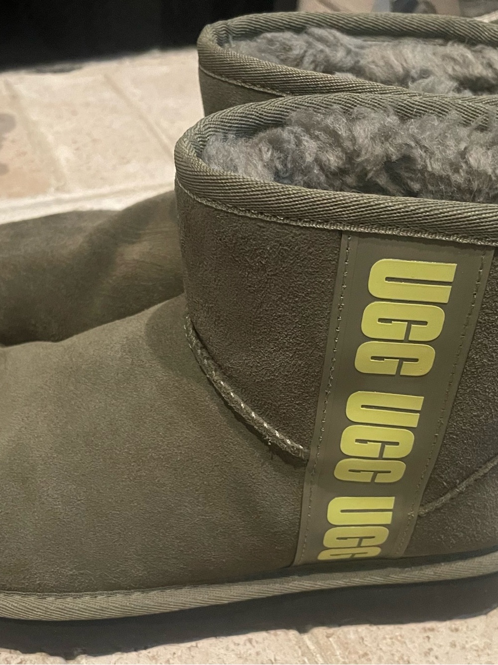 UGG mini boots in olive green